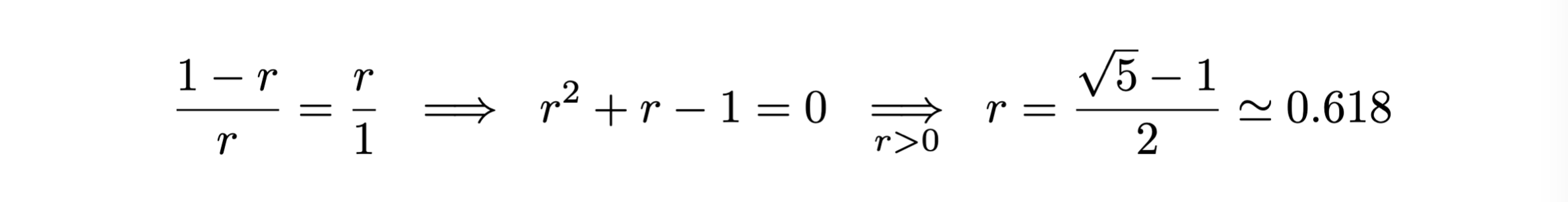 Golden Section Formula